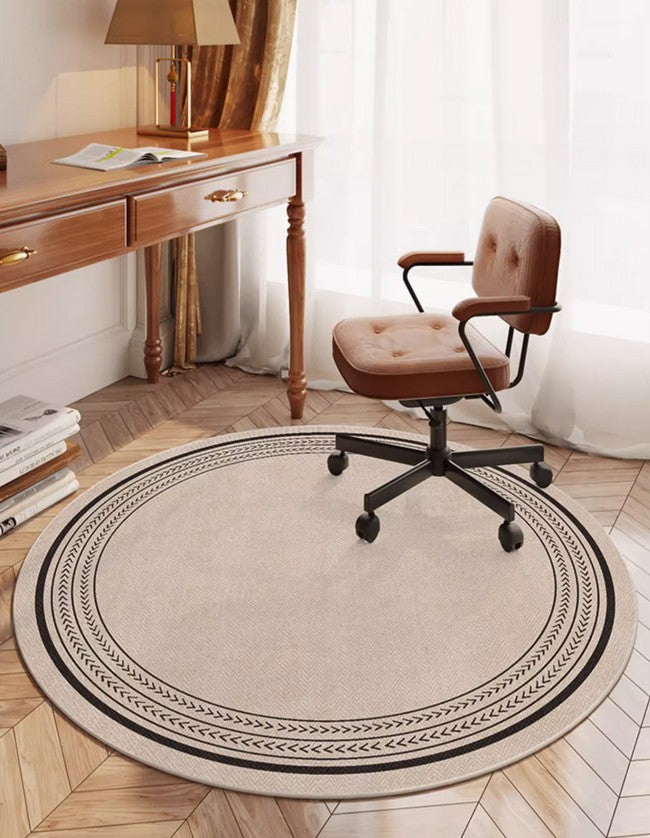 Circular Modern Rugs under Dining Room Table, Modern Round Rugs for Bedroom, Contemporary Round Rugs, Geometric Modern Rug Ideas for Living Room