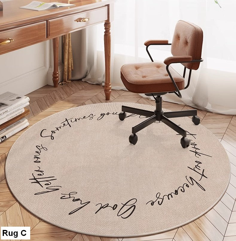 Geometric Modern Rug Ideas for Living Room, Contemporary Round Rugs, Circular Modern Rugs under Dining Room Table, Modern Round Rugs for Bedroom