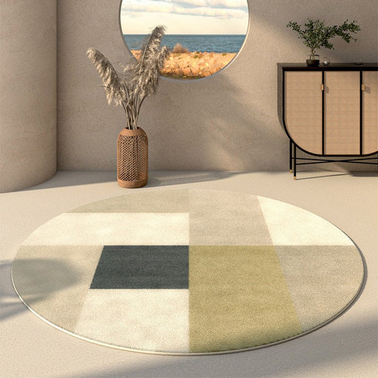 Large Floor Carpets for Dining Room, Modern Round Carpets for Living Room, Round Rugs Next to Bed, Bathroom Modern Rugs, Entryway Circular Rugs