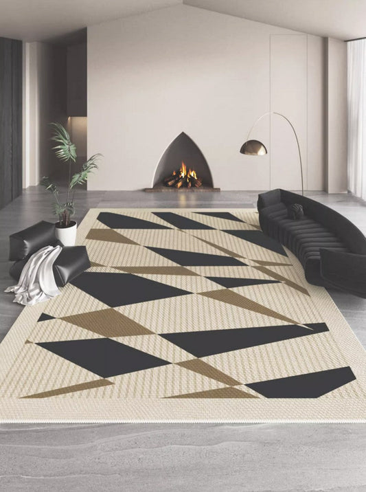 Dining Room Modern Floor Carpets, Rectangular Modern Rugs Next to Bed, Modern Rug Ideas for Bedroom, Living Room Abstract Modern Rugs