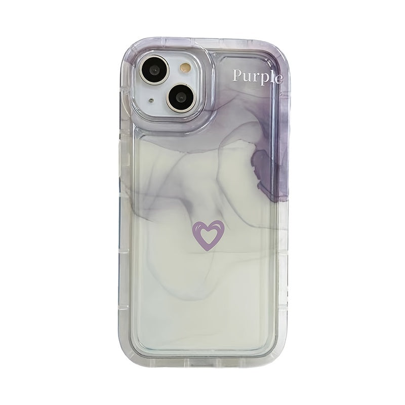 1pc Phone Case With Heart Pattern, Phone Case