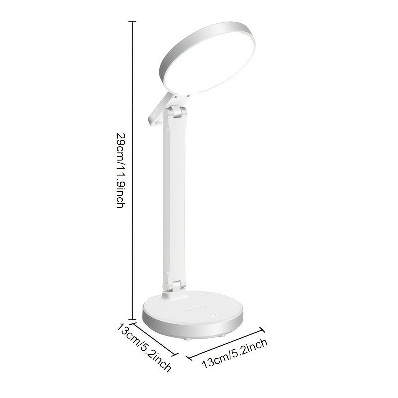 1pc LED Desk Lamp Eye Protection Desk Light, Reading Light With USB Port For College Student Children's Dormitory Bedroom Bedside