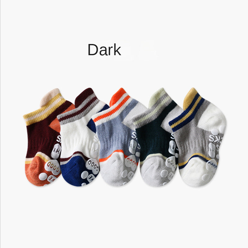 Baby Girls Socks Non-slip Socks Low Top Floor Socks 5pcs