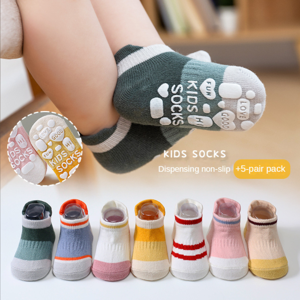 Baby Girls Socks Non-slip Socks Low Top Floor Socks 5pcs