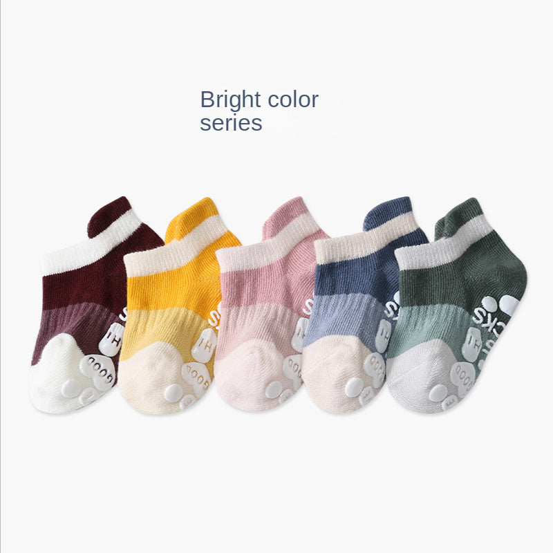 Baby Girls Socks Non-slip Socks Low Top Floor Socks 5pcs