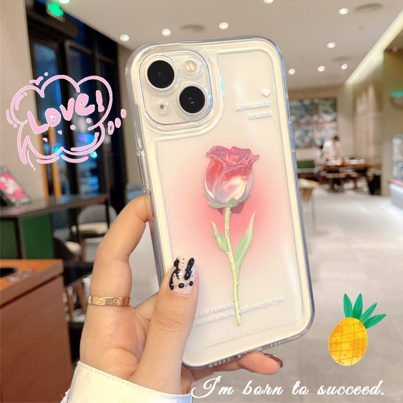 Ins Tulip Transparent Silicone Phone Case