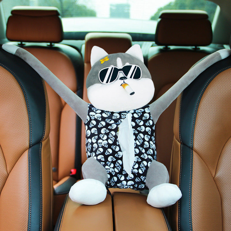 Car Tissue Box Pumping Car With Hanging Car Inner Armrest Box Box Cartoon