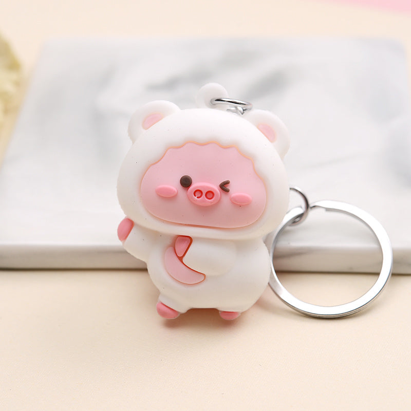 1pc Car Key Chain, Cartoon Bear Key Chain