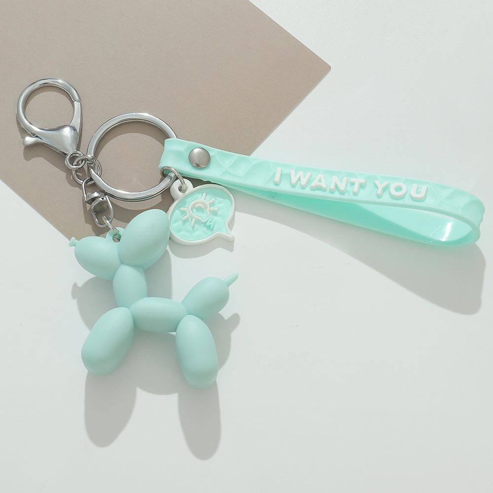 Balloon Puppy Keychain Doll Pendant Keychain Car Creative Key Pendant Cute Small Jewelry Ornament 1pc