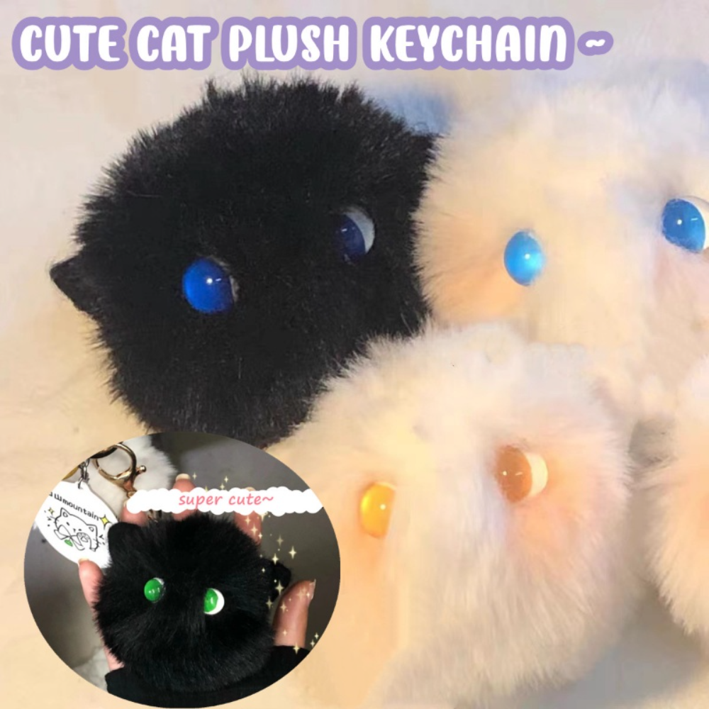 Cute Blush Cat Keychain