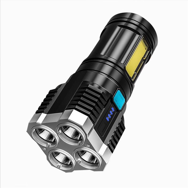 Multi-function LED Display Flashlight, 4-Mode Brightness Adjustment For Outdoor Emergency Use