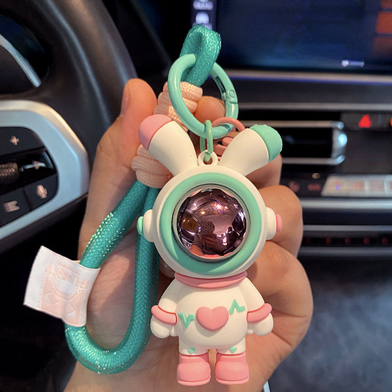 Creative Stylish Astronaut Pilot Suit Rabbit Keychain