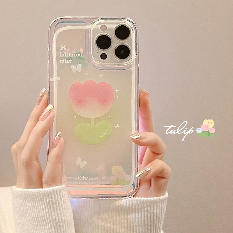 Tulip Laser Transparent Phone Case