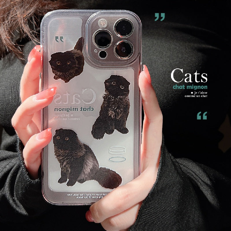 Clear Cool Cat Phone Case