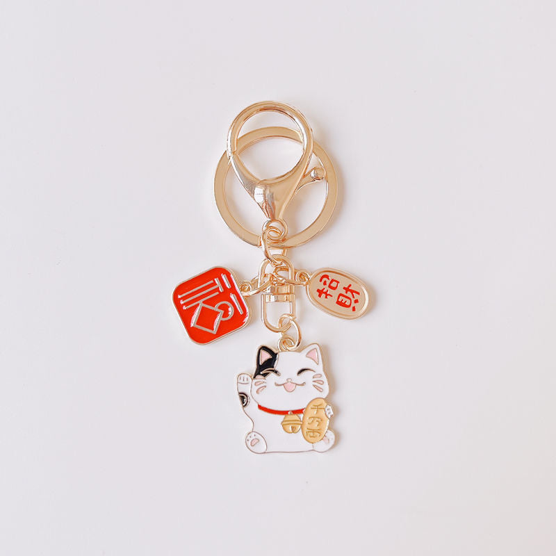 Cartoon Lucky Cat Good Luck Keychain