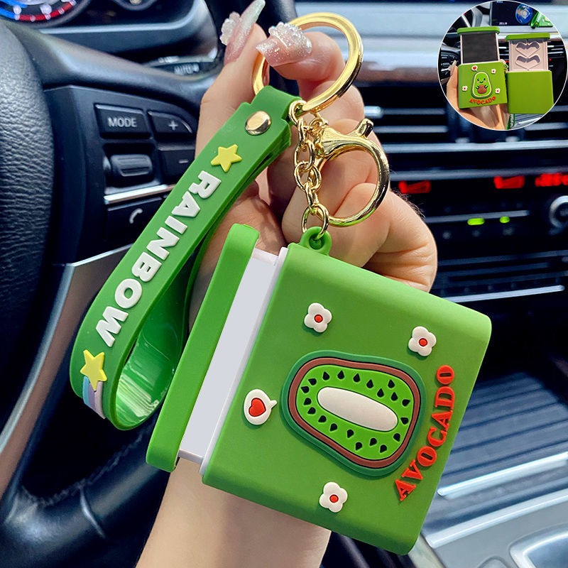 1pc Key Chain, Multifunctional Mirror Phone Holder Keychain