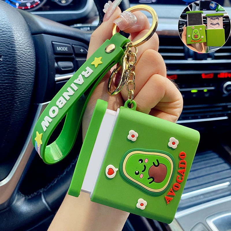 1pc Key Chain, Multifunctional Mirror Phone Holder Keychain