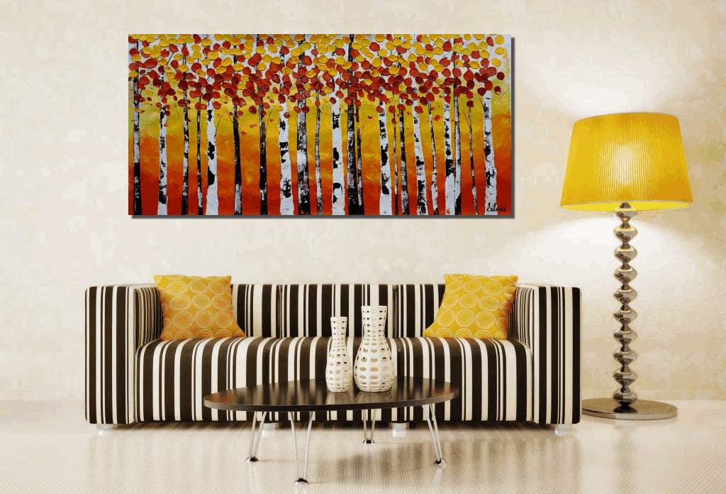 Large Painting, Oil Painting, Large Art, Wall Art, Canvas Painting, Wall Art, Abstract Art, Abstract Painting, Original Painting, Birch Tree