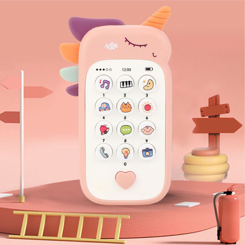 Baby Phone Toy Music Sound Telephone Sleeping Toys With Teether Simulation Phone Kids Infant Early Educational Toy,  Gifts For Kids