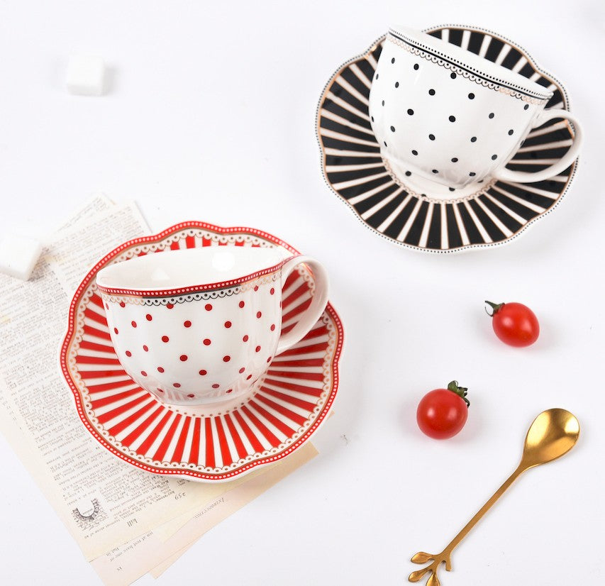 Creative Bone China Porcelain Tea Cup Set, Elegant Modern Ceramic Coffee Cups, Unique Porcelain Cup and Saucer, Afternoon British Tea Cups