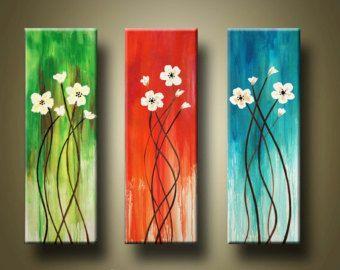 Flower Painting, Modern Painting, Acrylic Flower Paintings, Wall Art Painting, Contemporary Paintings