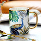 Unique Ceramic Mugs in Gift Box, Creative Porcelain Cups, Large Capacity Jungle Animal Porcelain Mugs, Large Ceramic Mugs for Office