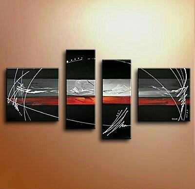 Black Abstract Canvas Art, Extra Large Painting on Canvas, Living Room Wall Art Paintings, Simple Modern Art for Sale