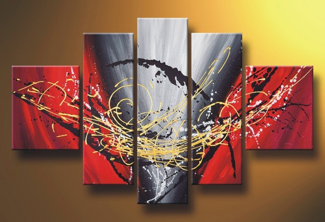 Dancing Lines Abstract Art, Dining Room Canvas Painting, Acrylic Art for Sale, Huge Painting on Canvas, Simple Modern Art