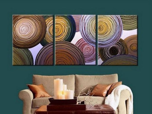 Wall Art, Large Painting, Abstract Canvas Painting, Abstract Painting, Living Room Wall Art, Modern Art, 3 Piece Wall Art, Ready to Hang