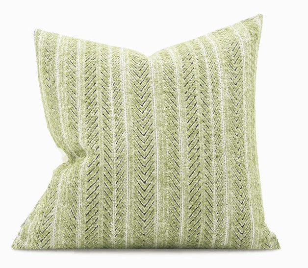 Morocco Green White Modern Sofa Pillows, Large Square Modern Throw Pillows for Couch, Large Decorative Throw Pillows, Simple Throw Pillow for Interior Design