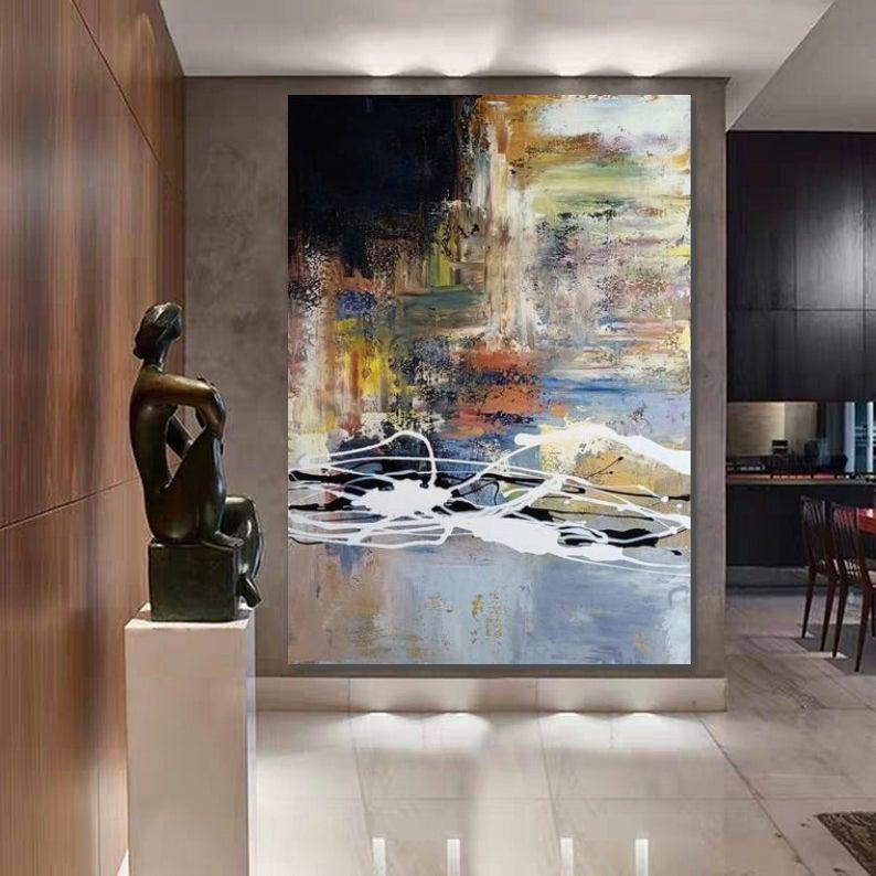 Wall Art Paintings, Hand Painted Acrylic Painting, Huge Abstract Painting, Extra Large Paintings for Living Room