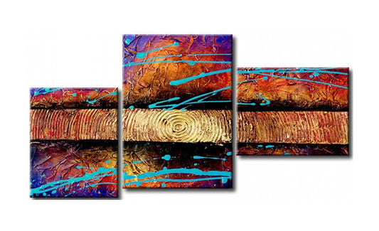 Texture Painting, 3 Piece Wall Art, Abstract Acrylic Paintings, Hand Painted Artwork, Acrylic Painting Abstract