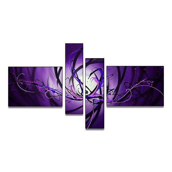 Bedroom Wall Art Paintings, Abstract Art on Sale,  Purple and Blue Canvas Painting, Simple Modern Abstract Paintings, Buy Art Online