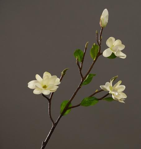 Artificial White Magnolia Stem, Artificial Flower, Silk Flowers, Flux Flowers, Artificial Floral