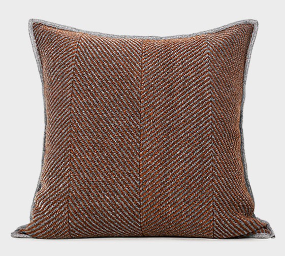 Simple Modern Throw Pillow for Couch, Orange Square Throw Pillows, Decorative Pillows for Interior Design, Modern Sofa Pillow Covers