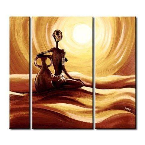 African Woman Painting, Bedroom Wall Art Paintings, Large Painting for Sale, Acrylic Canvas Paintings