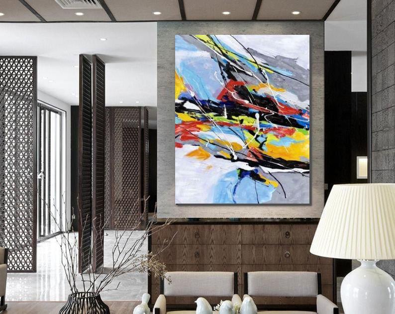 Wall Art Paintings, Hand Painted Acrylic Painting, Modern Abstract Painting, Extra Large Paintings for Living Room