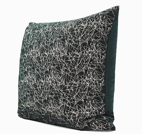 Simple Throw Pillow for Interior Design, Large Modern Sofa Pillow Covers, Black Abstract Contemporary Square Modern Throw Pillows for Couch