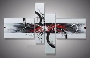 Simple Canvas Art Painting, Abstract Acrylic Painting on Canvas, 4 Piece Wall Art Ideas, Buy Painting Online
