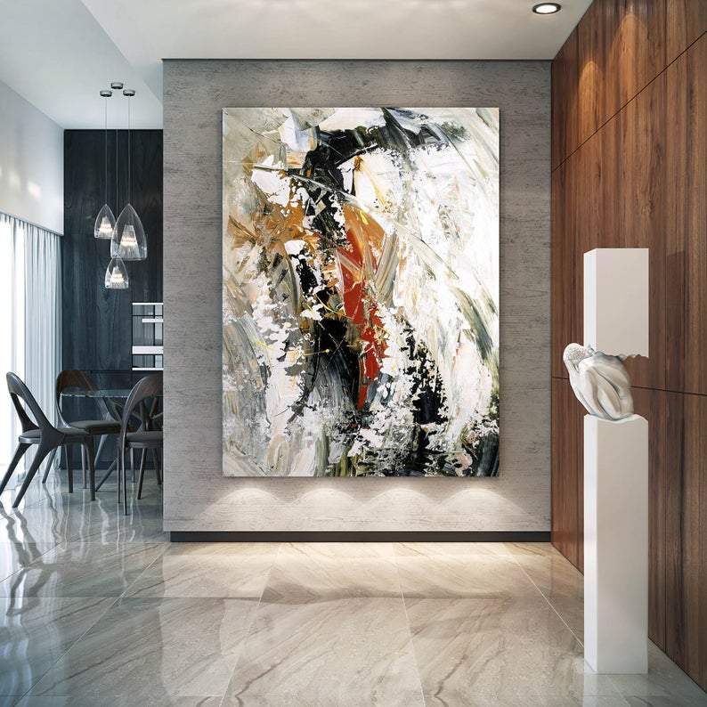 Contemporary Modern Artwork, Large Modern Canvas Painting, Wall Art for Bedroom, Hand Painted Wall Art Painting