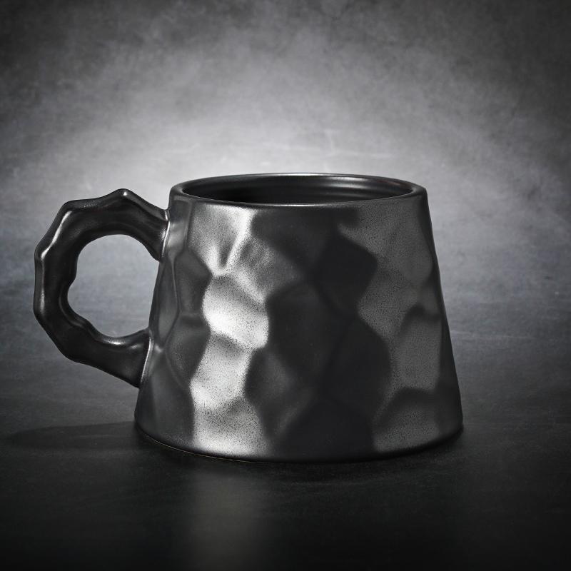 White Ceramic Coffee Mug, Large Capacity Coffee Cups, Large Tea Cup, Large Handmade Pottery Coffee Cup, Black Coffee Cup