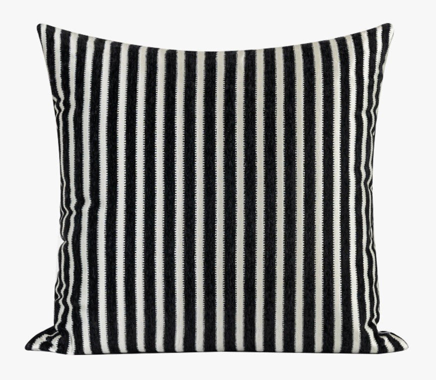 Simple Modern Sofa Throw Pillows, Black and White Stripe Abstract Contemporary Throw Pillow for Living Room, Modern Decorative Throw Pillows for Couch