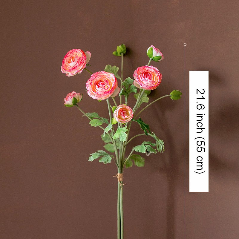 Ranunculus Asiaticus Flowers, Simple Modern Floral Arrangement Ideas for Home Decoration, Spring Artificial Floral for Dining Room, Bedroom Flower Arrangement Ideas