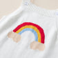 Baby Girls Rainbow Print Romper, Knit Sleeveless Bodysuit Onesie Baby Clothes