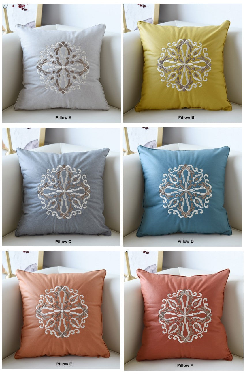 Modern Sofa Pillows, Flower Pattern Decorative Throw Pillows, Contemporary Throw Pillows, Large Decorative Pillows for Living Room