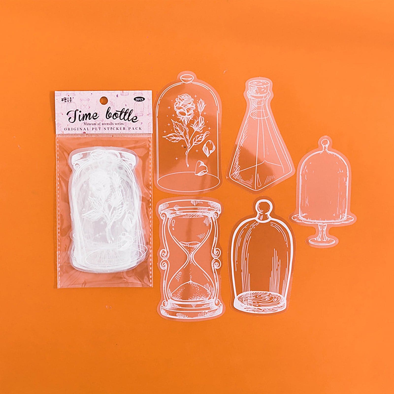 20pcs/set Transparent Dried Flower Page Clips Bookmark Stickers Set ktclubs.com