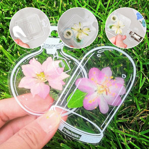 20pcs/set Transparent Dried Flower Page Clips Bookmark Stickers Set ktclubs.com