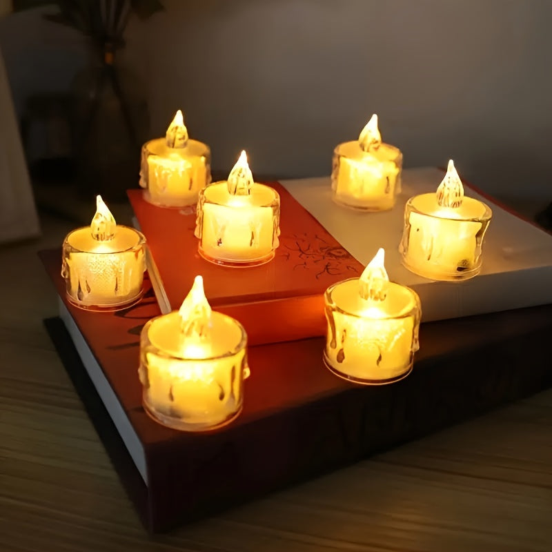 1pc Led Electronic Candle, Christmas Atmosphere Decorative Lamp Night Light