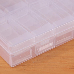 24 Grids Divided Diamond Painting Storage Box Plastic Rhinestone Organizer ktclubs.com