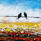 Love Birds Painting, Canvas Art, Abstract Art, Oil Painting, Wall Art, Abstract Painting, Large Art, Canvas Painting, Original Painting